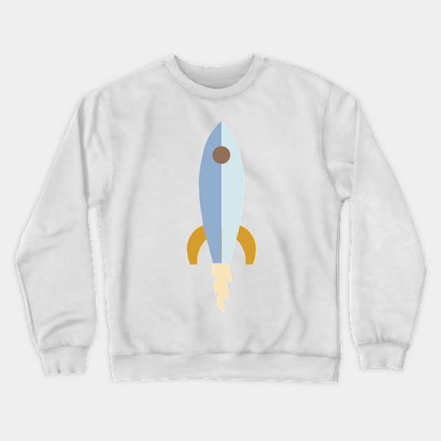 Rocket - Blue Crewneck Sweatshirt by littlemoondance